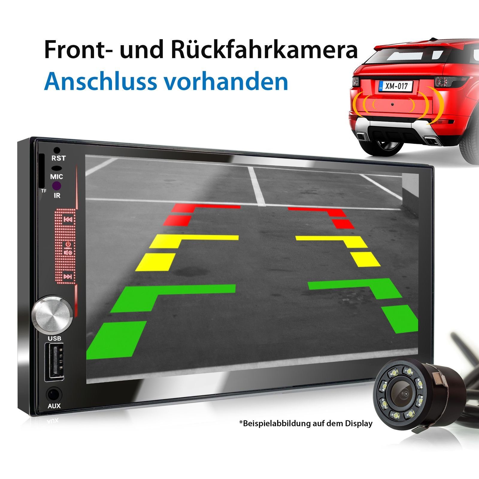 XOMAX XM-2V784D Autoradio mit DAB+ plus, 7 Zoll Bildschirm Bluetooth, 2 DIN Autoradio
