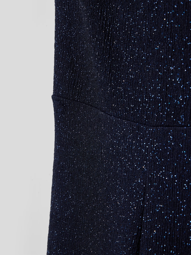 Jumpsuit mit Effektgarn in marineblau