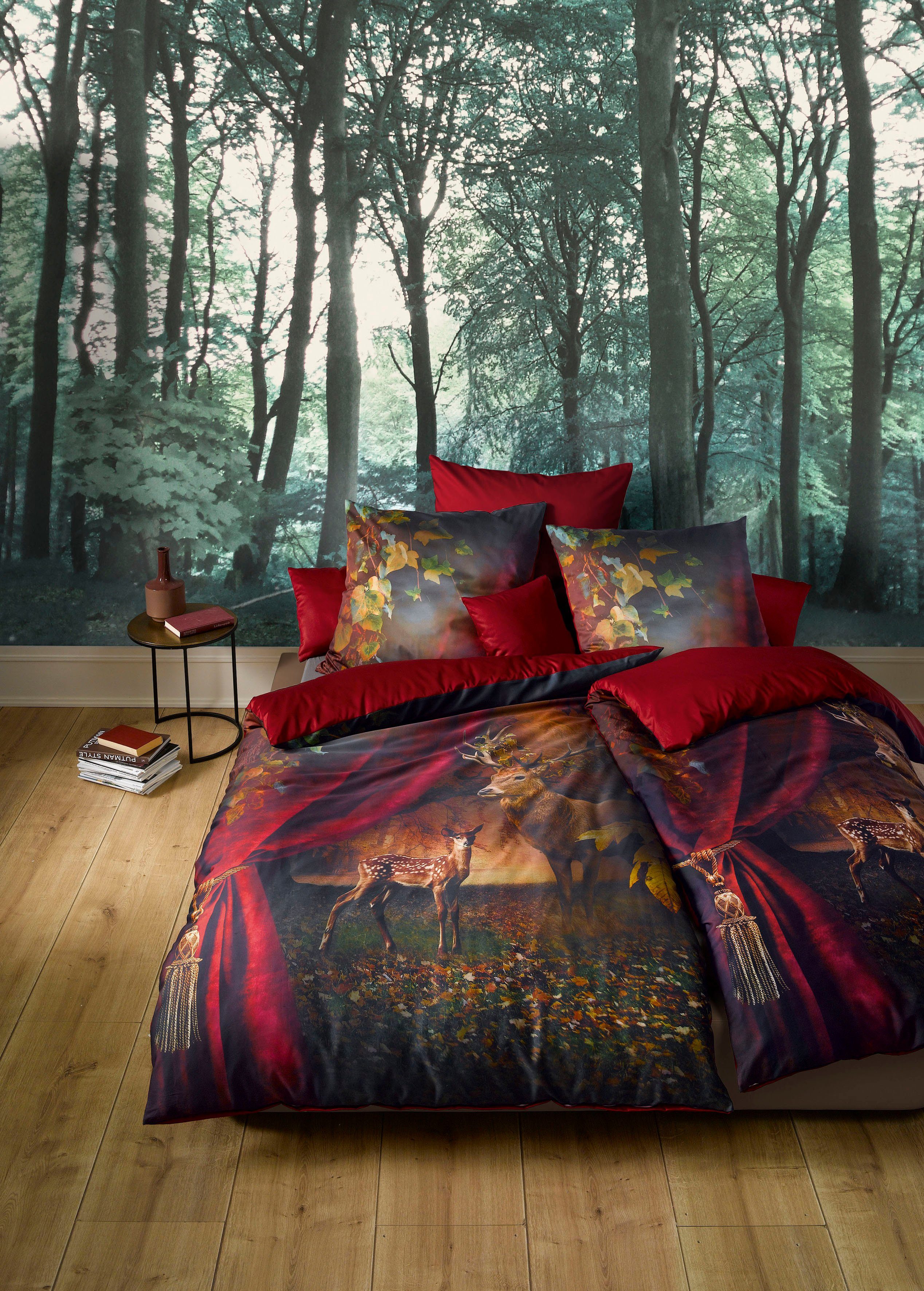 Wendebettwäsche Bed Art S 3759, fleuresse, Mako-Satin, 2 teilig, Vorhang auf