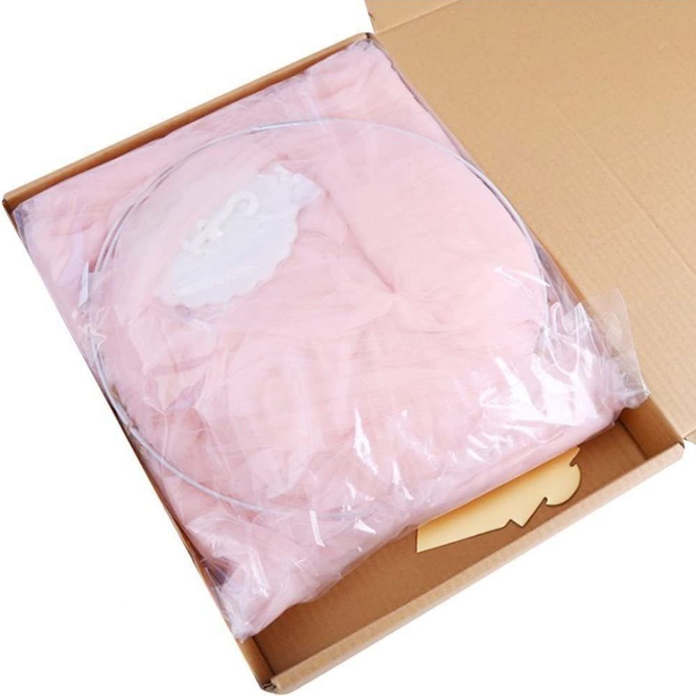 GelldG Moskitonetz Betthimmel Baldachin Babybett Polyester Gewebe Romantischer Baldachin