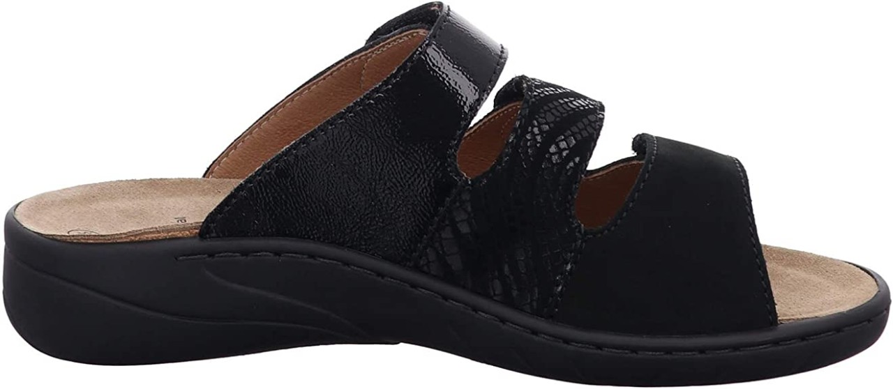 SOLIDUS Klassische Sandalen schwarz Wellness Spezial NUBUK/SHAPE/P