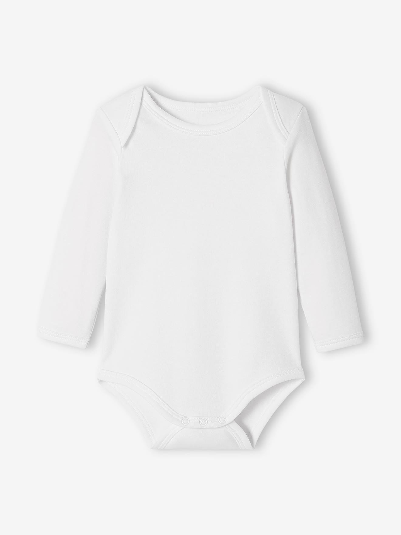 Vertbaudet 5er-Pack Baby Schlupfbodys, Langarm BASIC Oeko-Tex - pack weiß