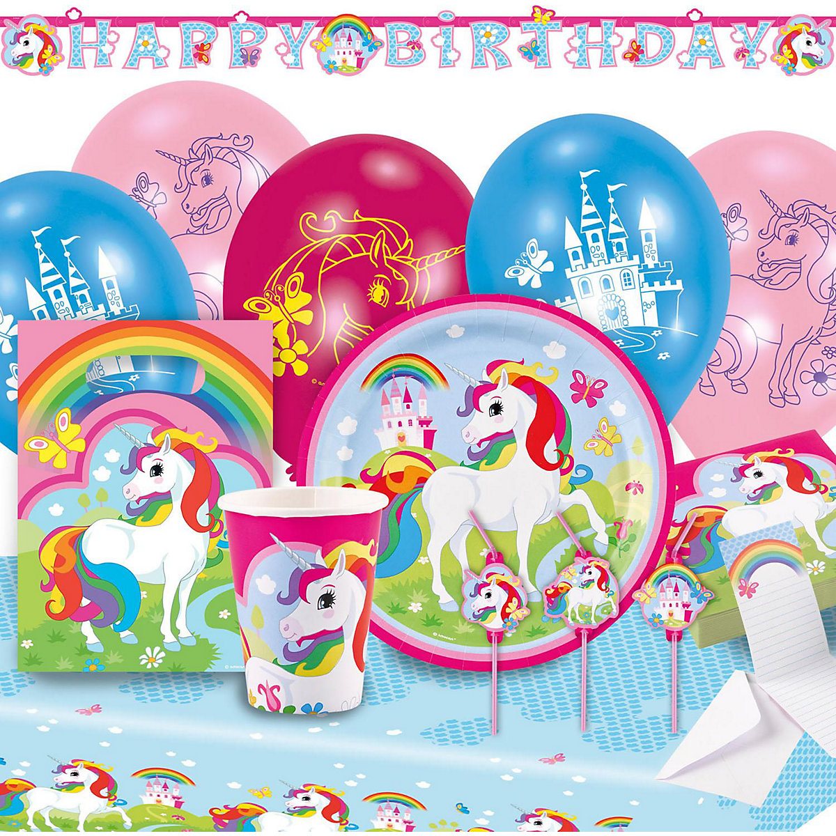 Partyset Unicorn 60-tgl.