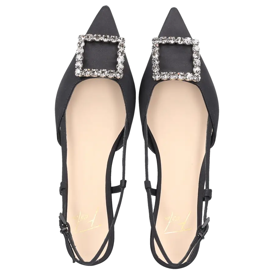 Roberto Festa - Sling-Ballerinas LAVANDA Satin - schwarz