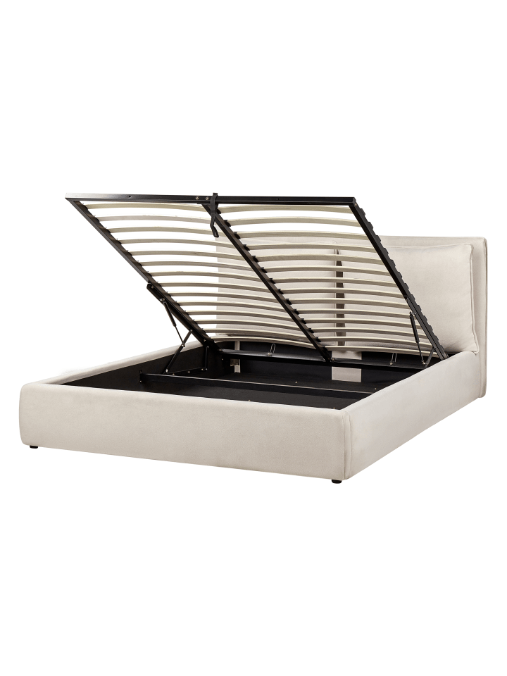 Beliani Doppelbett BAJONNA in Beige - (W) 184 x (H) 102 x (L) 235 cm günstig kaufen onesize