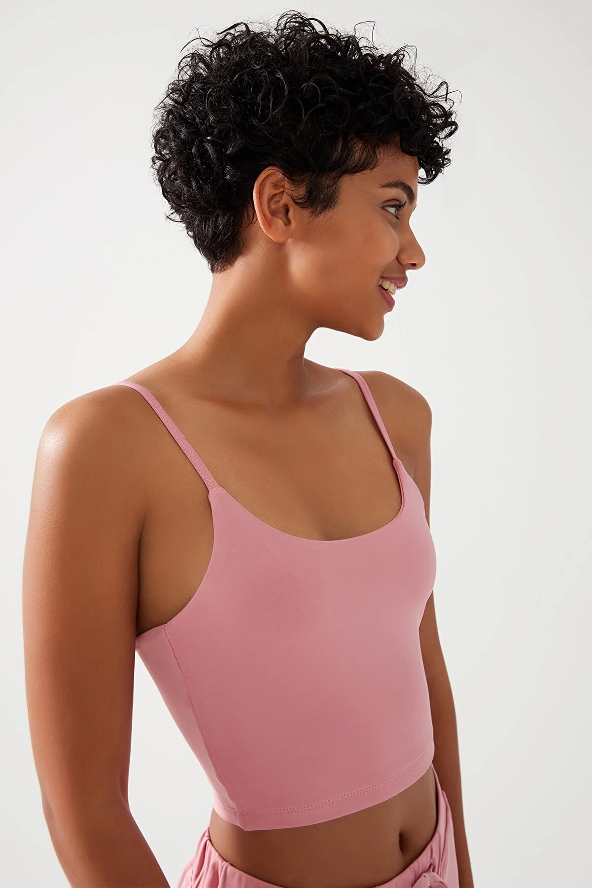LOS OJOS  Leicht unterstützte, abgedeckte Sport-BH-Träger für Damen in Rosa