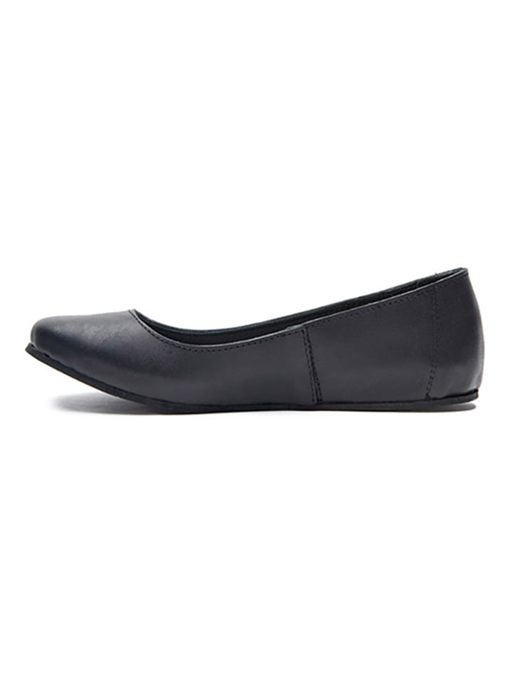 Comfortfusse Leder-Ballerinas in Schwarz günstig kaufen