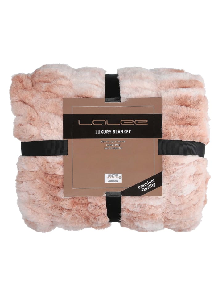 GMD Living Edle Wohndecke LUXURY in Farbe Pink (rosa) günstig kaufen 150 x 200 cm