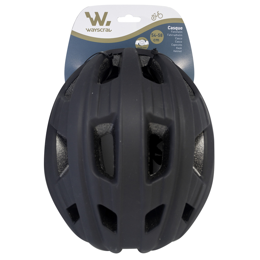Fahrradhelm Urban von Wayscral, schwarz matt, Gr. M - ATU