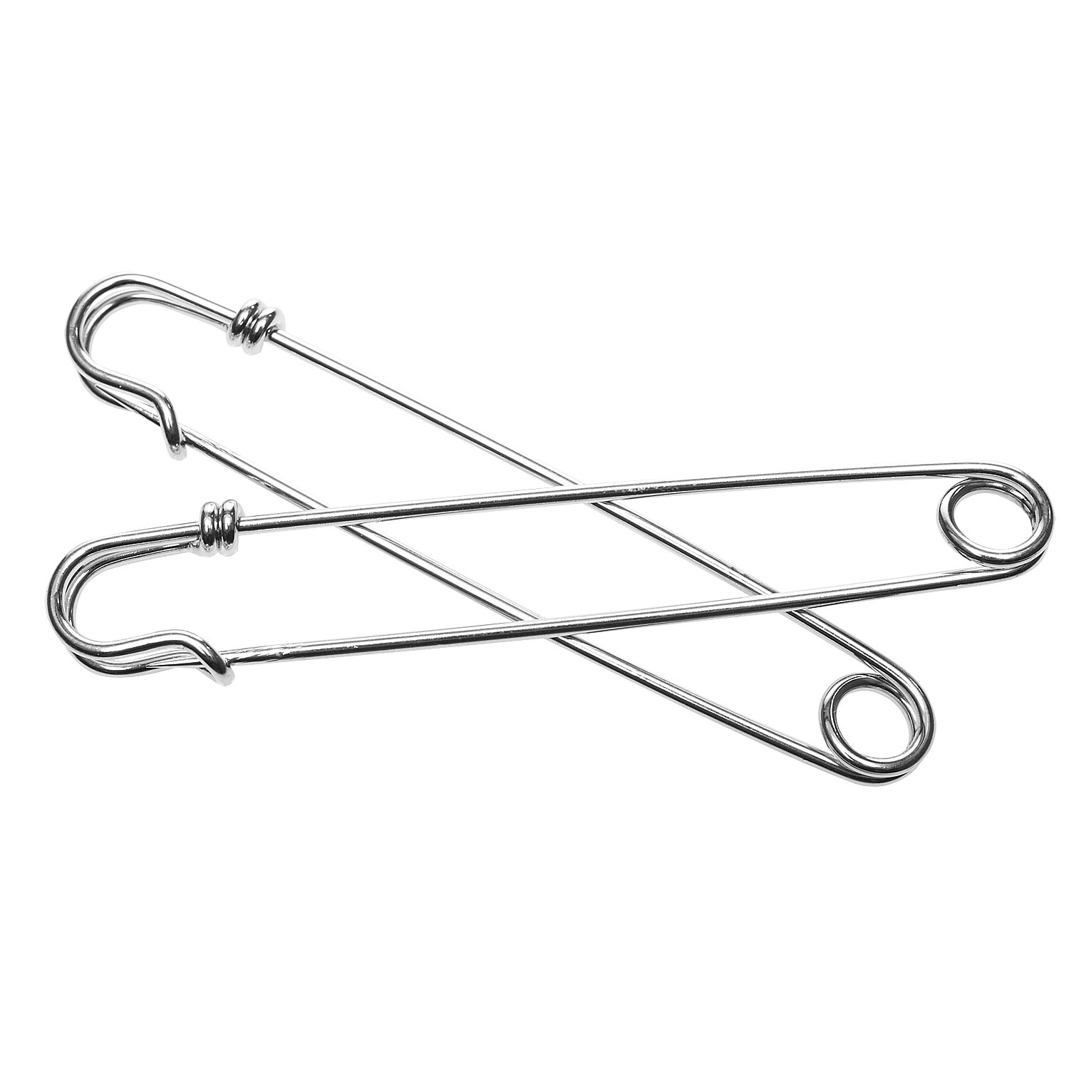 buttinette Kiltnadeln, silber, Größe: 17 x 90 mm, Inhalt: 2 Stück