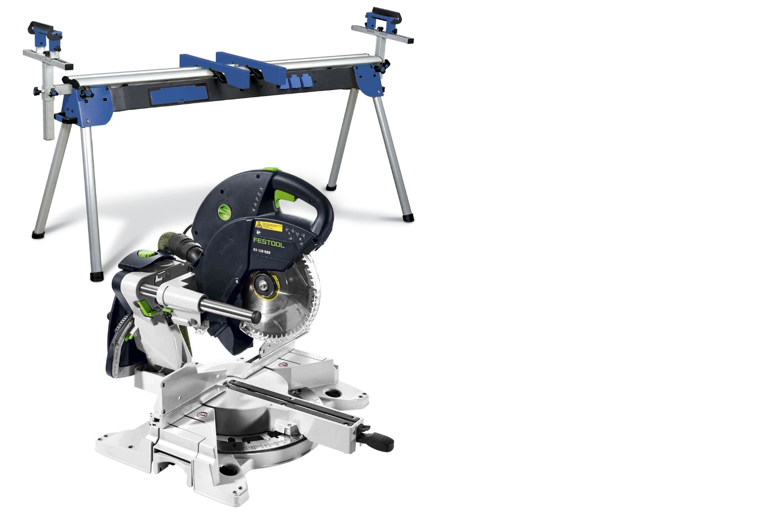 Serra de corte transversal Festool KS120REB TN3200 KS120REB + suporte TN (dobrável) + 5 anos de garantia do revendedor!