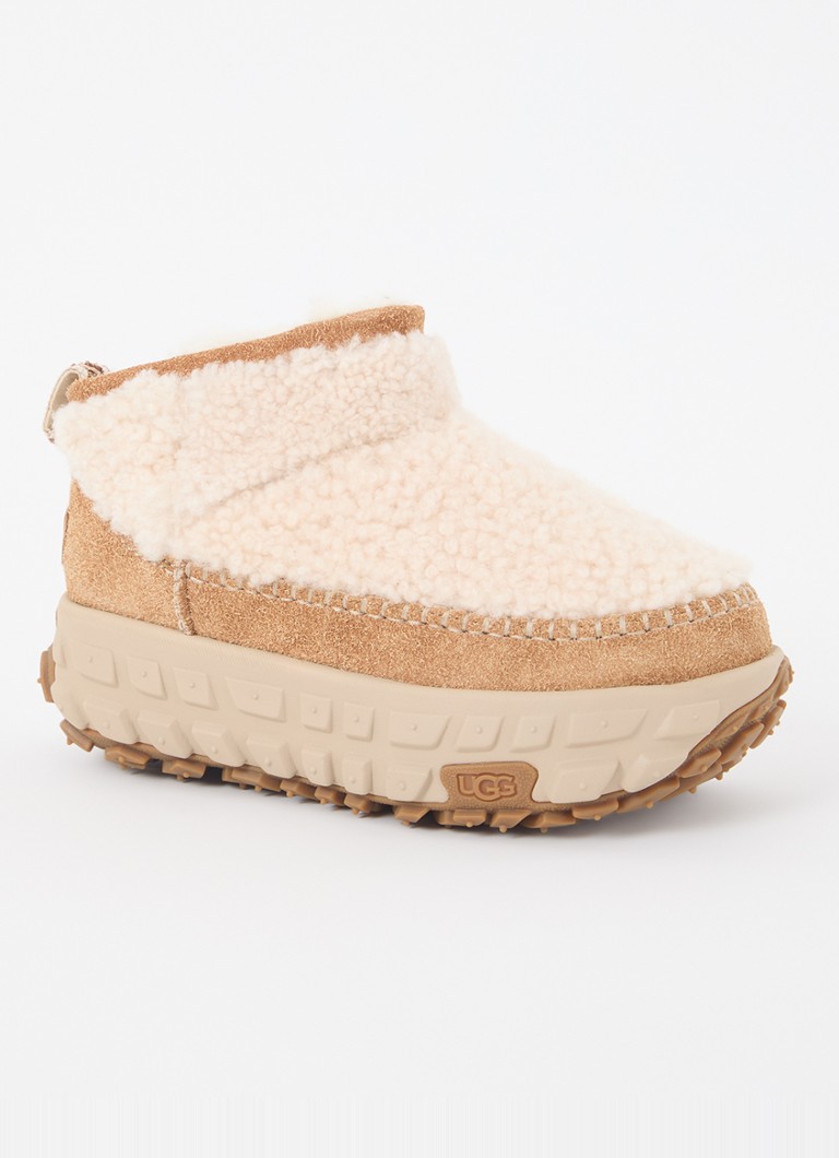 Ghete UGG Venture Daze Ultra Mini din piele de oaie cu detalii întoarsă