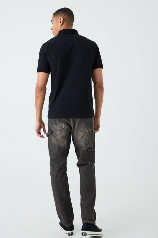 Slim 1/4 Zip Pique Golf Polo