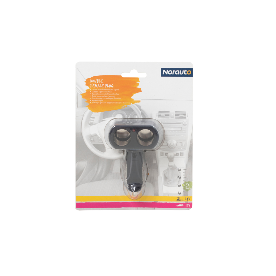 2er-Zigarettenanzünder-Adapter, 12/24V, 5A, von Norauto, 1 Stück - ATU