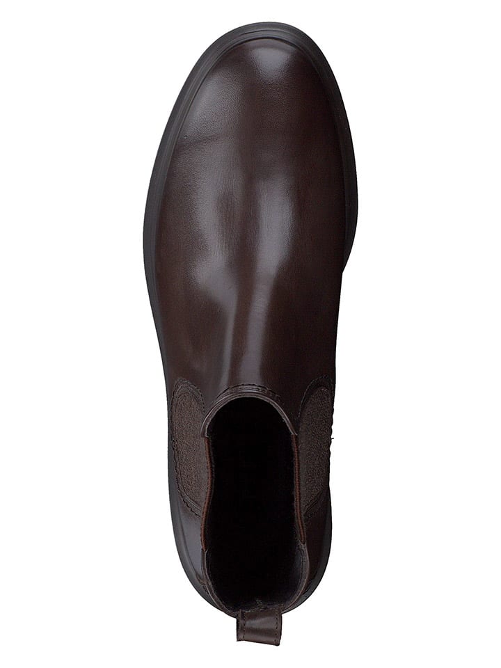 Paul Green Leder-Chelsea-Boots in Braun günstig kaufen