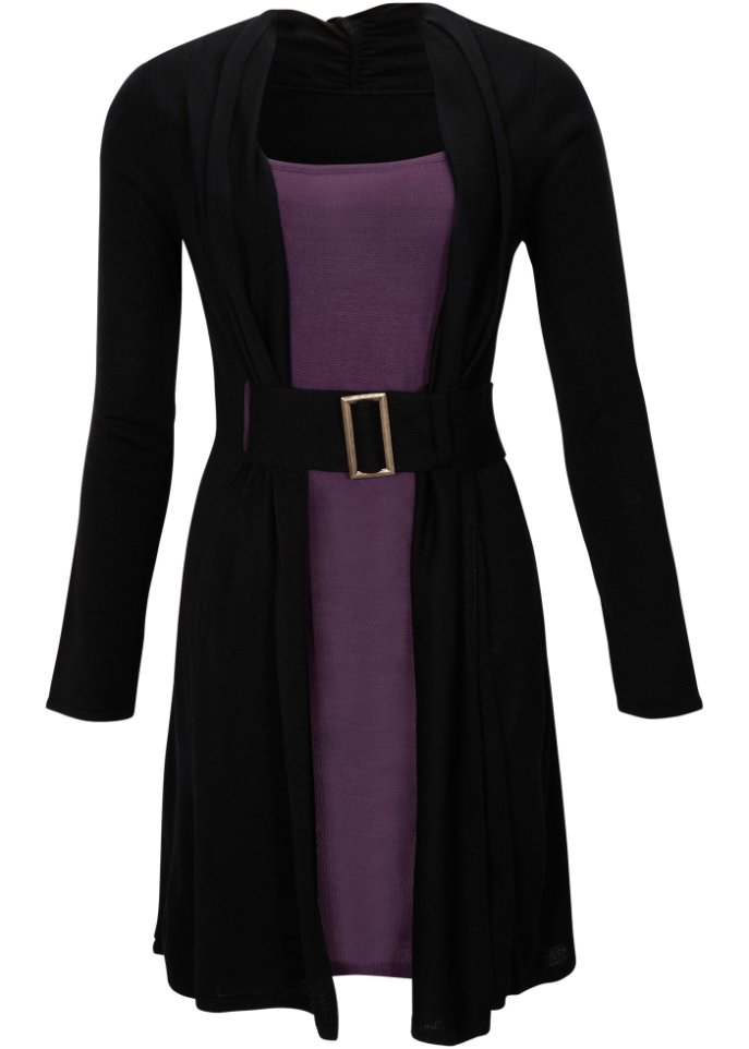 Strickkleid mit Gürtel