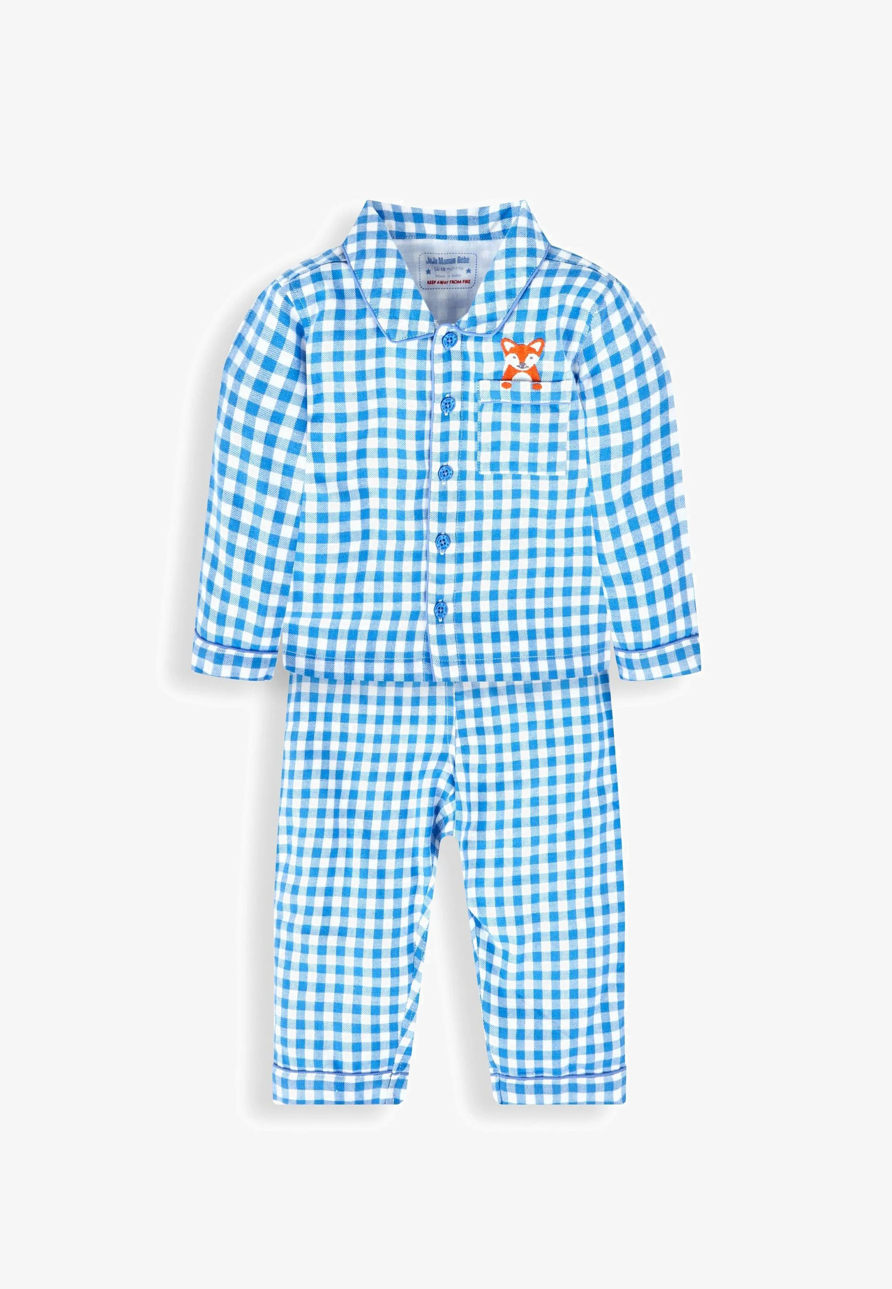 JoJo Maman Bébé FOX CLASSIC CHECK SET - Pijamas