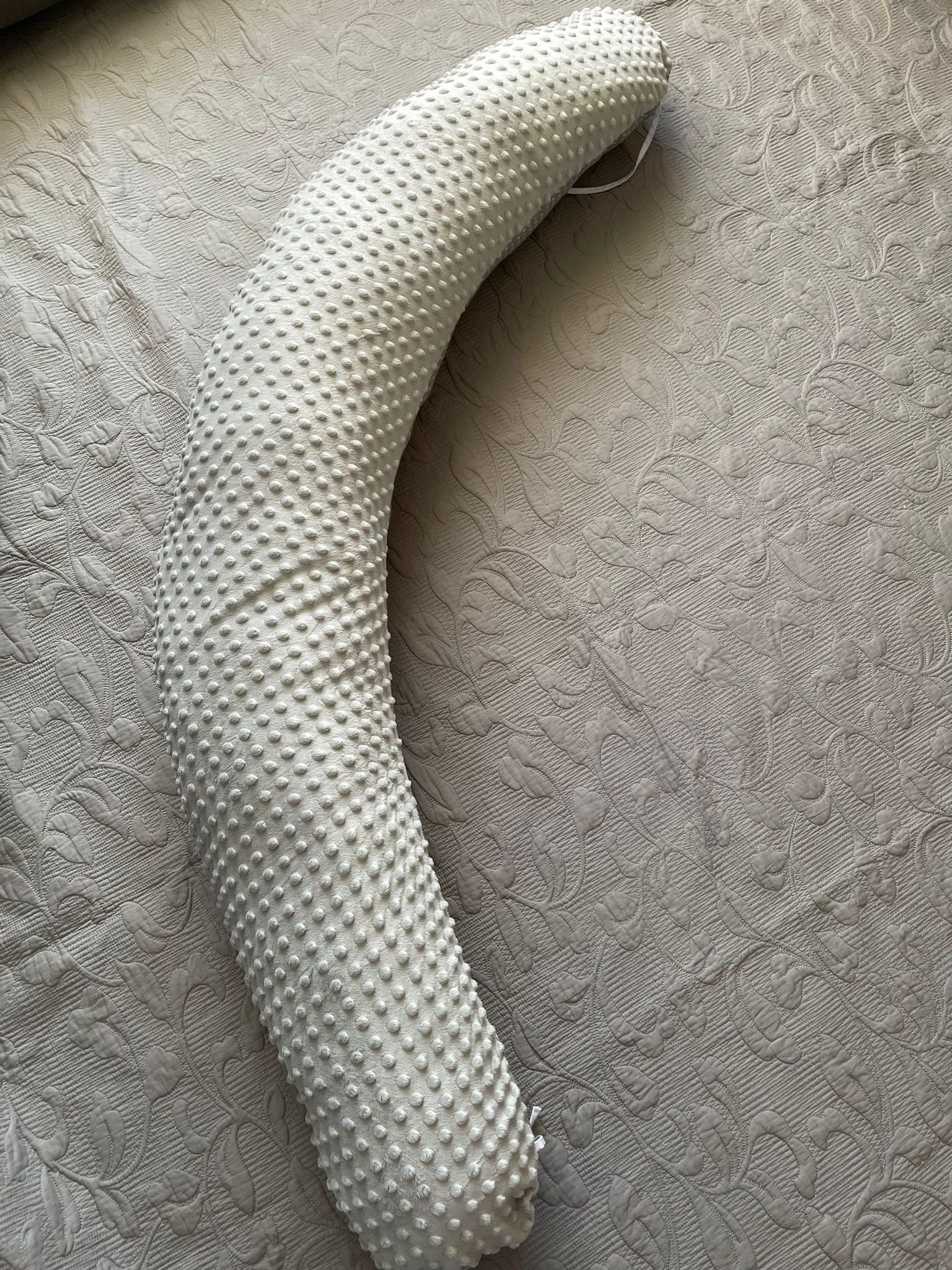 Loolay Stillkissen MINKY/ Baumwolle Seitenschläferkissen GRAU MUSTERN ink. Bezug 170 cm, WEICH Schwangerschaftskissen ink. MINKY/Kissenbezug Mustern Sterne, Punkte, Pustelblume, Feder, Elefant, XXL Stillkissen + Bezug abnehmbar mit Reißverschluss!, L