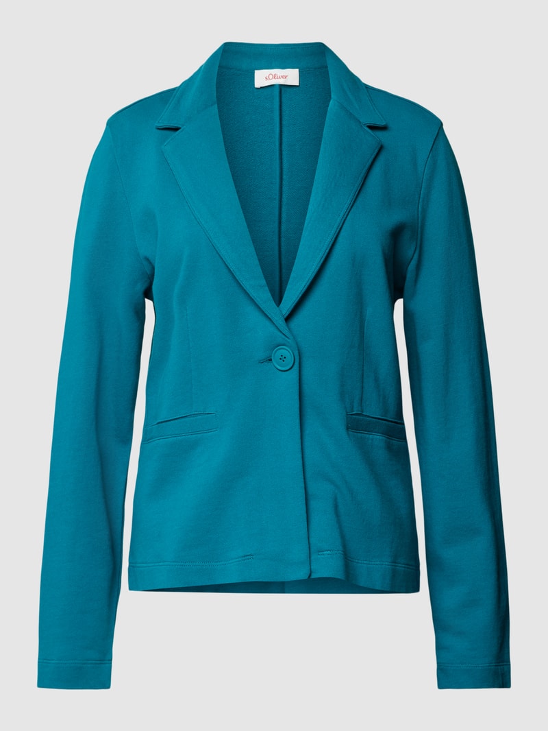 Blazer mit Reverskragen in petrol