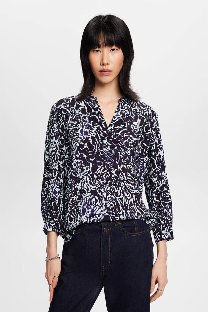 Blusen-Shirt mit Allover-Print