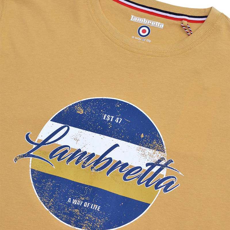 Lambretta Vintage Print Herren T-Shirt SS1010-SAND