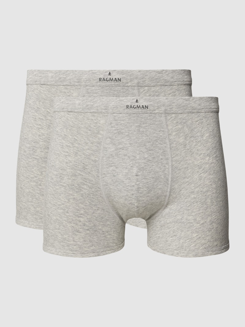 Trunks mit Label-Print in mittelgrau meliert