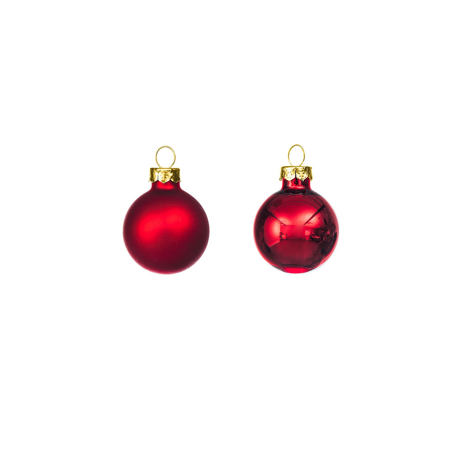 Weihnachtskugeln aus Glas, rot, 3 cm Ø, 12 Stück