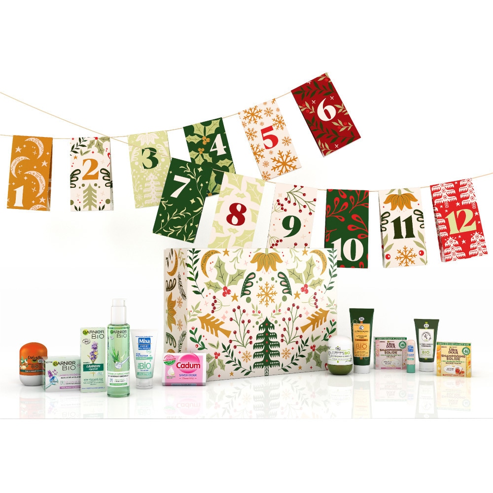 garnier Calendrier de l'Avent Coffret 12 surprises green beauty