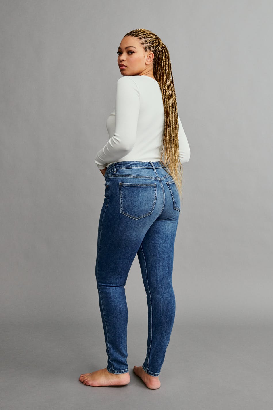 Mid waist skinny jeans