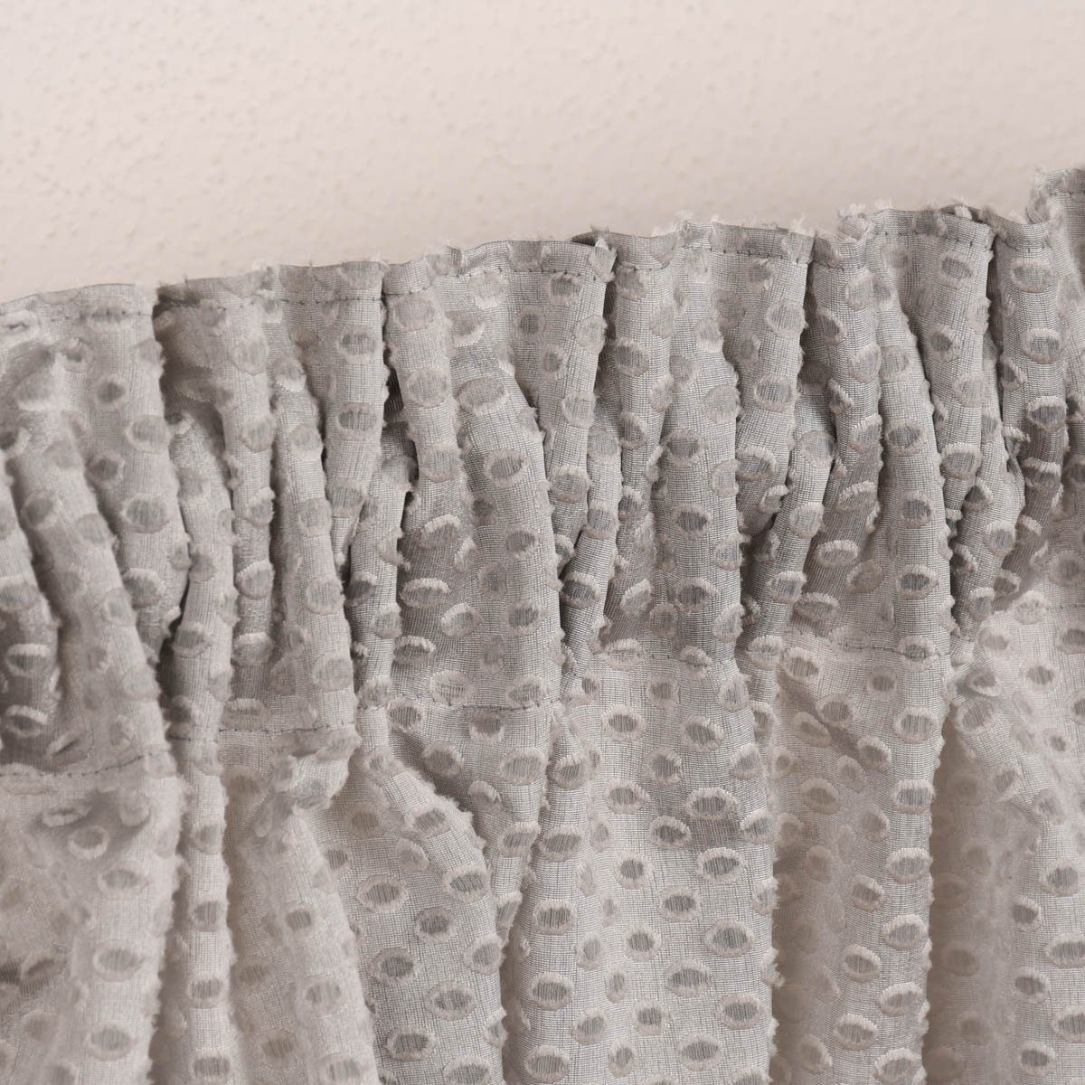 Meterware Rasch Textil Stores Punti Scherli Punkte hellgrau 300cm, stark perforiert, Kunstfaser, überbreit
