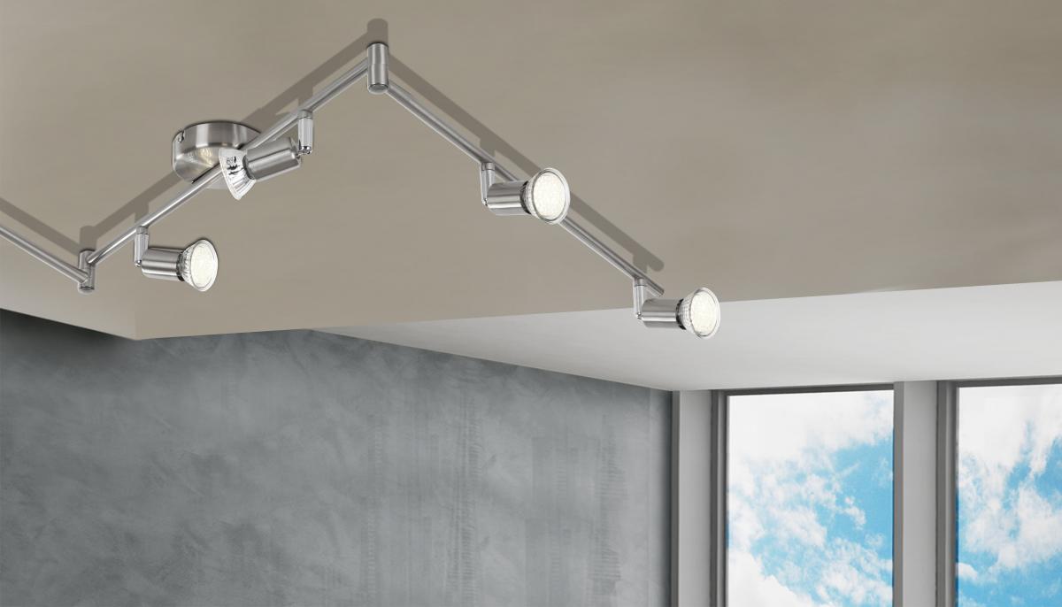 Globo Lighting - MATRIX - Strahler Metall Nickel matt, 6x GU10 LED
