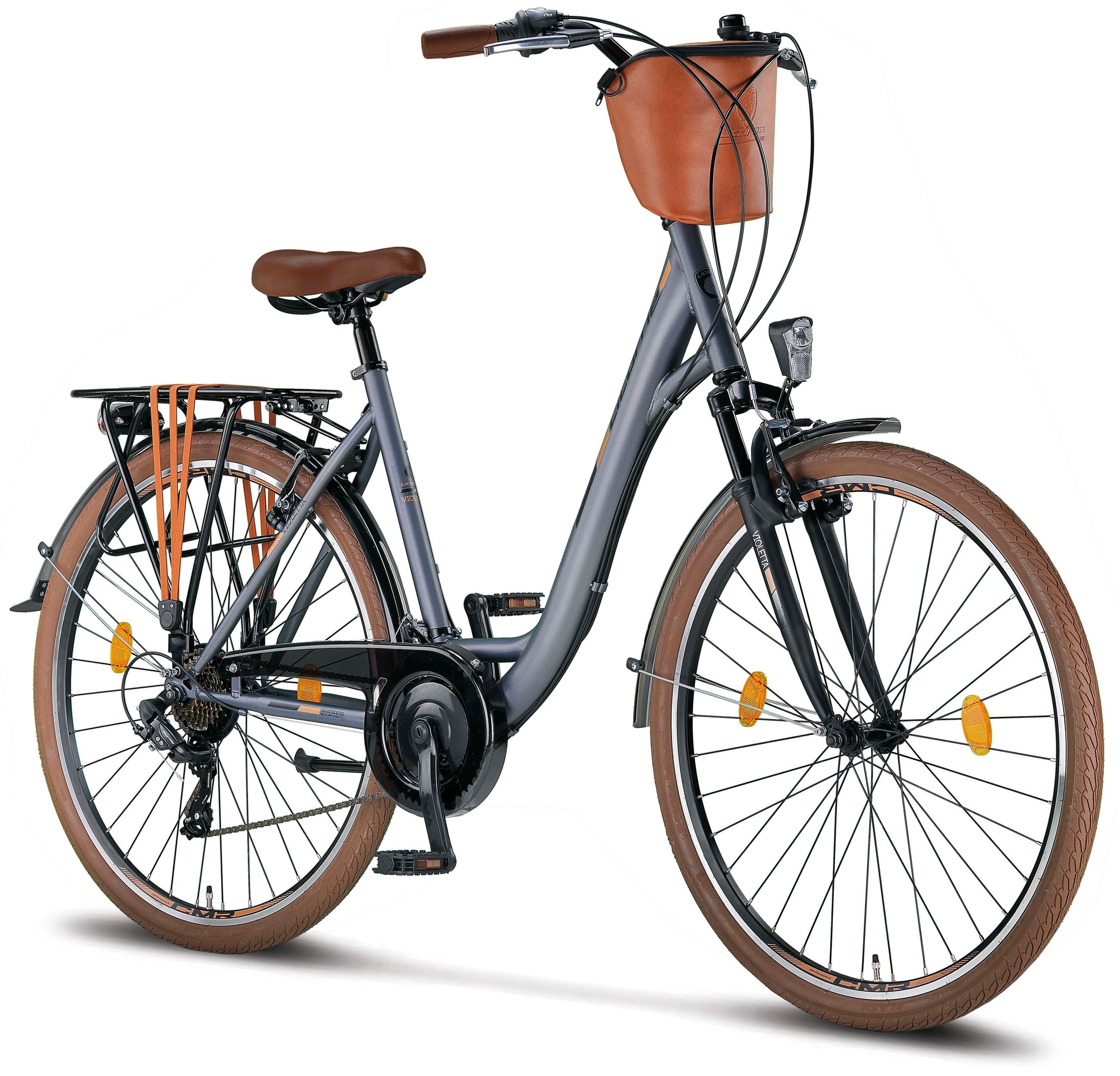 Licorne Bike Cityrad Licorne Bike Violetta Premium City Bike in 28 Zoll, 21 Gang