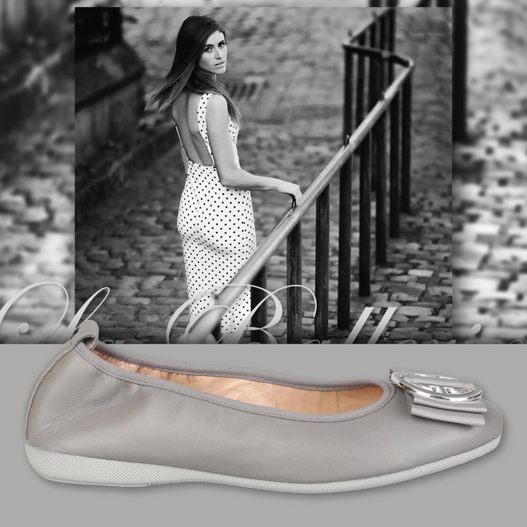 La Ballerina La Ballerina CAMBIO SET Nappa grau Linda С & Martina silber Ballerina Trend Ballerinas 2023