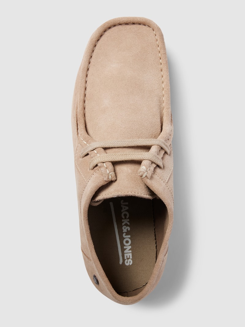 Schnürschuhe mit Label-Details in sand