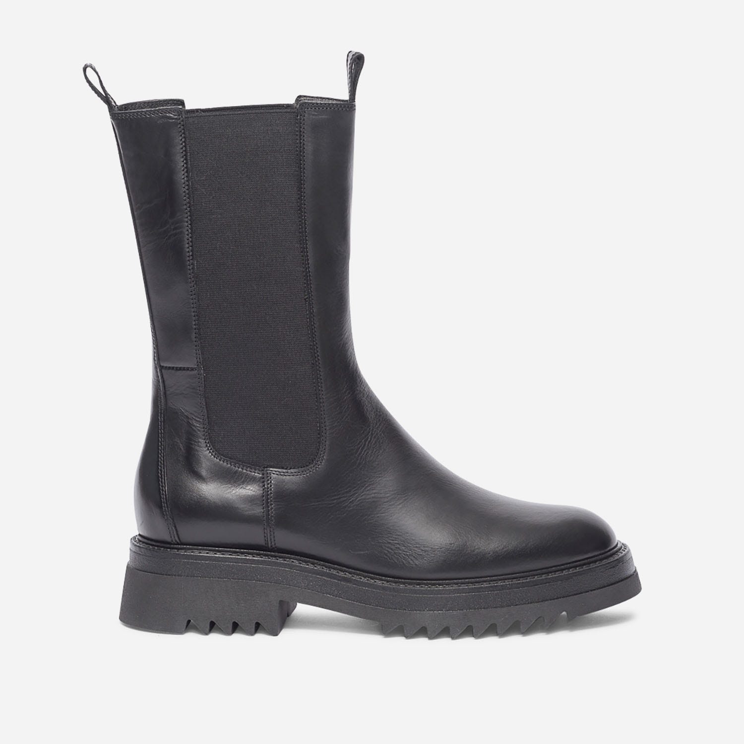 Chelsea boots TEXTO noir en cuir éco-conçu à semelle crantée