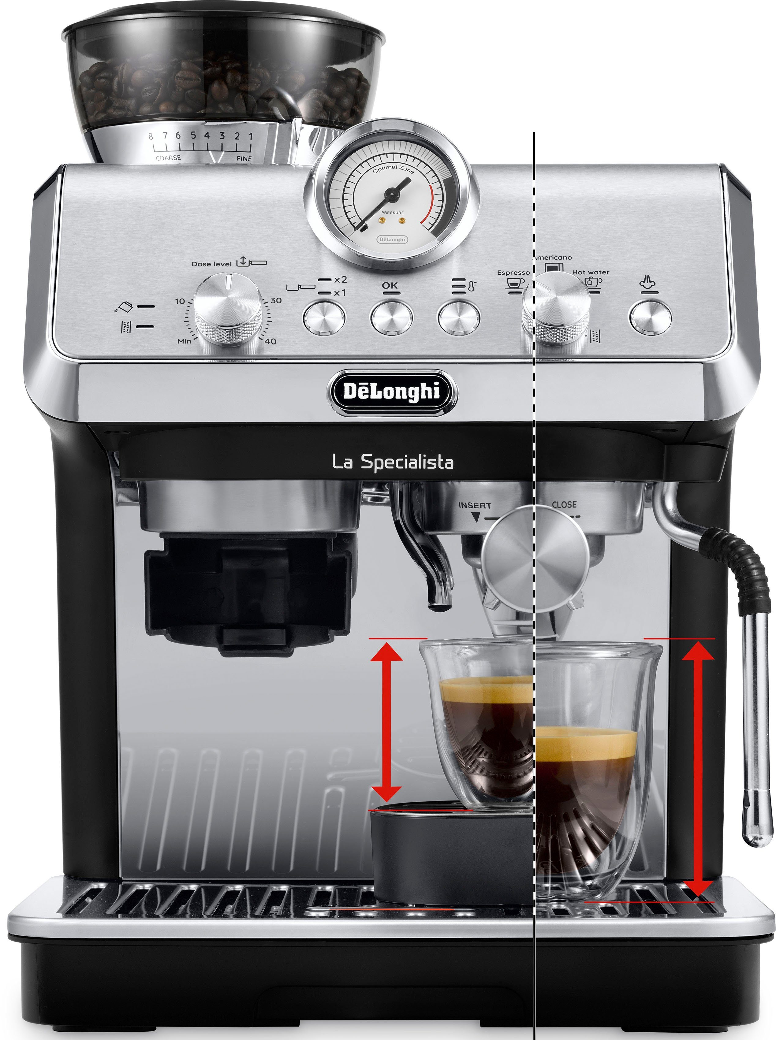 De'Longhi Siebträgermaschine La Specialista Arte EC9155.MB, inkl. 250g Selezione Espresso im Wert von UVP € 6,49