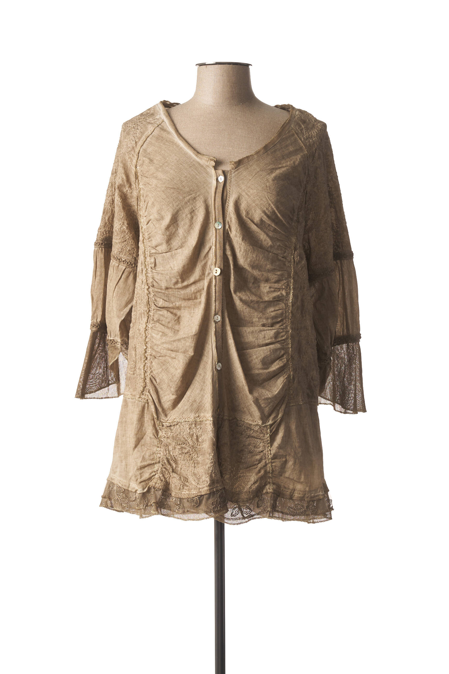 Fred Sabatier Tuniquemanchelongue Femme couleur vert