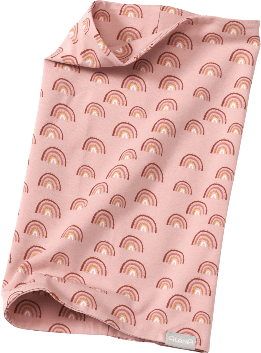 Loop Schal mit Regenbogen-Muster, rosa, 1 St