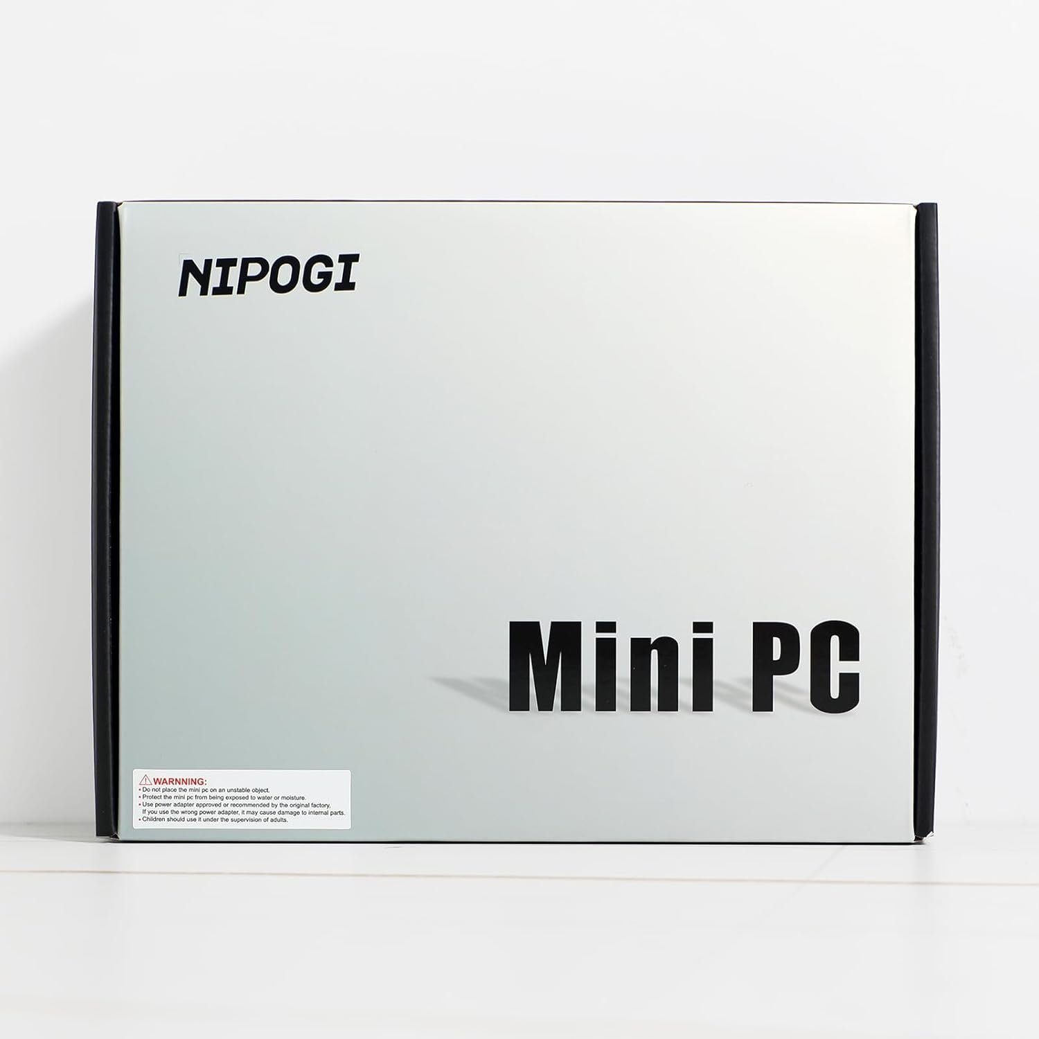 NiPoGi Mini-PC (AMD Ryzen 5 5500U, AMD Radeon 7, 16 GB RAM, 512 GB SSD, Dual Ethernet Ports 4K Triple Display WiFi 5 BT 4.2 /für Spiele/Büro)