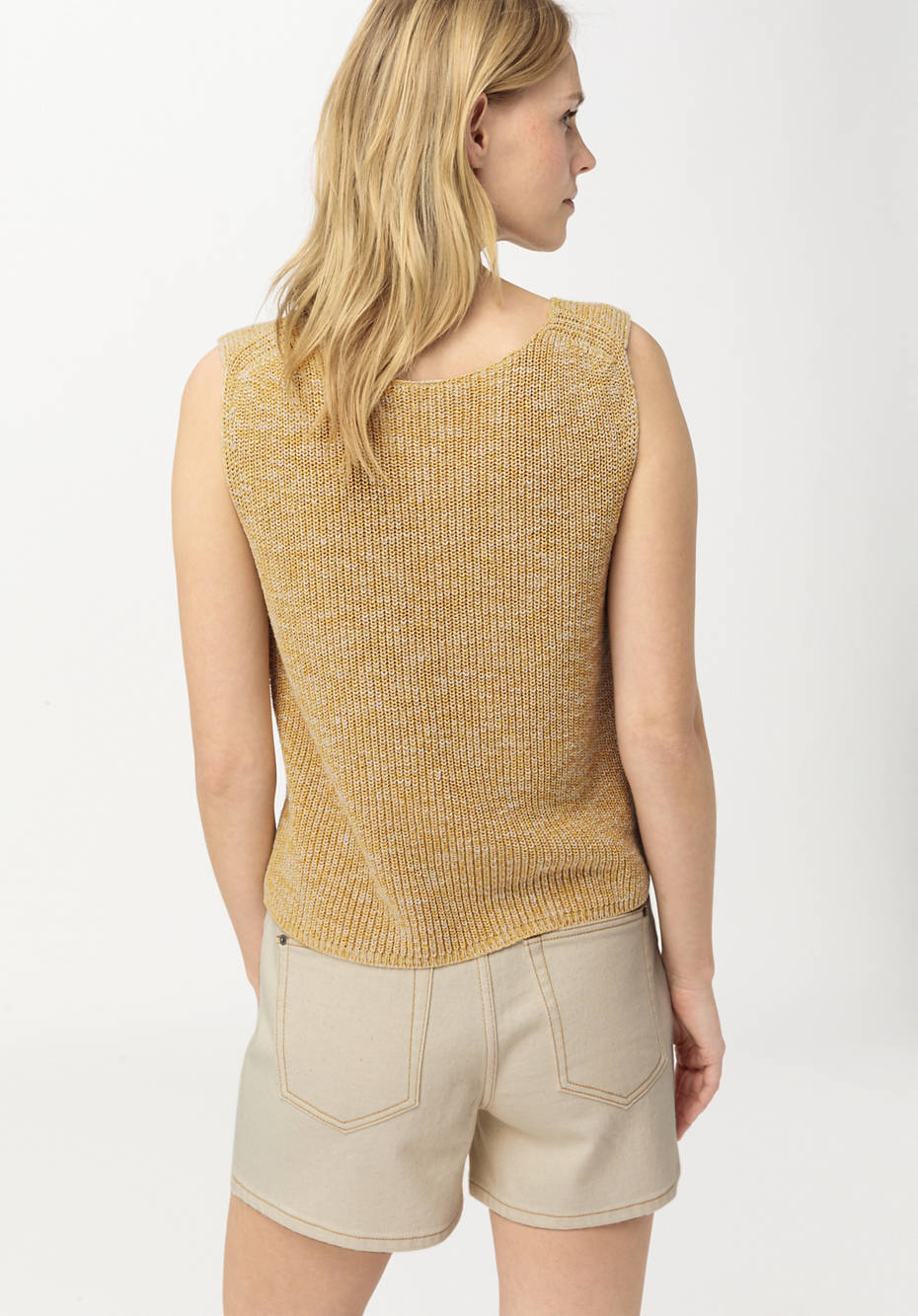 Pullover aus Bio-Baumwolle mit Leinen