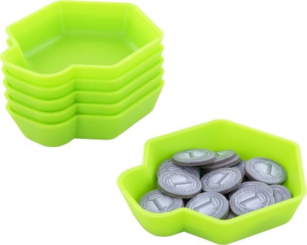 6er-Pack Shell Tokenhalter/Schälchen GRÜN