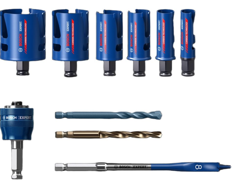 Príslušenstvo Bosch Blue Accessories 2608901951 EXPERT Sada dierových píl Power-Change, stavebný materiál, elektrikár, 20/25/32/38/51/64 mm, 10-dielna