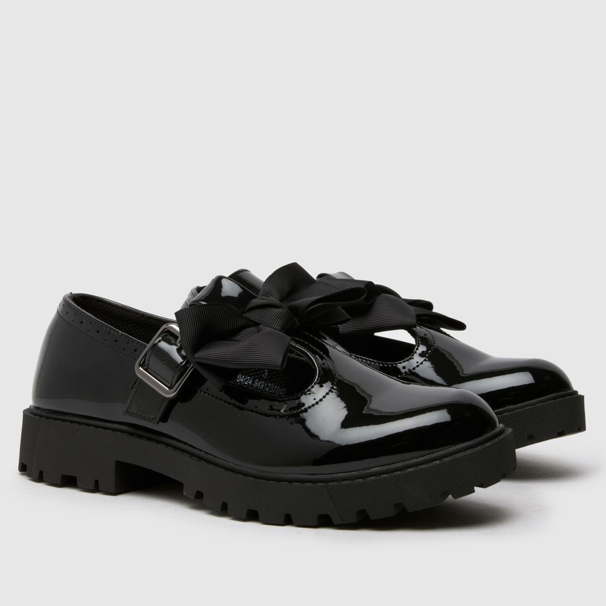 schuh svarta lollipop rosett tbar flickor ungdomsskor