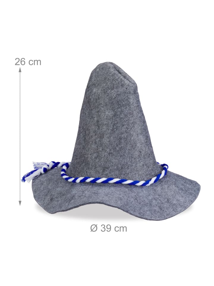 relaxdays 5 x Seppelhut in Grau / Blau günstig kaufen onesize