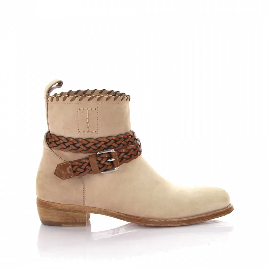 Rossano Bisconti - Stiefeletten Geflochten beige rosa - beige