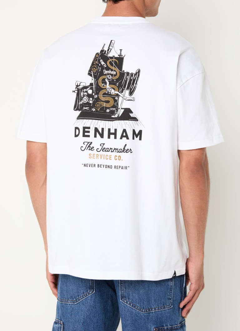 Denham Special Box -t-paita, jossa logo ja painatus takana