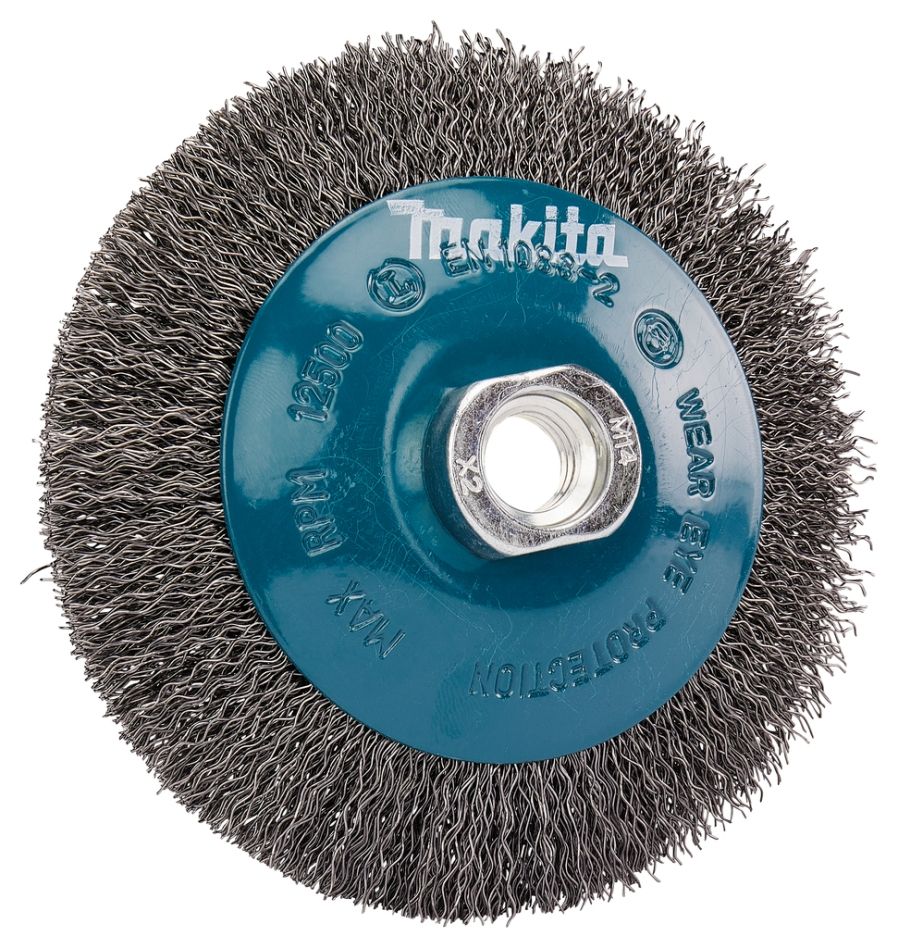 Makita Accessories D-39849 Cone Brush Crimped Steel Wire M14 x 115 mm