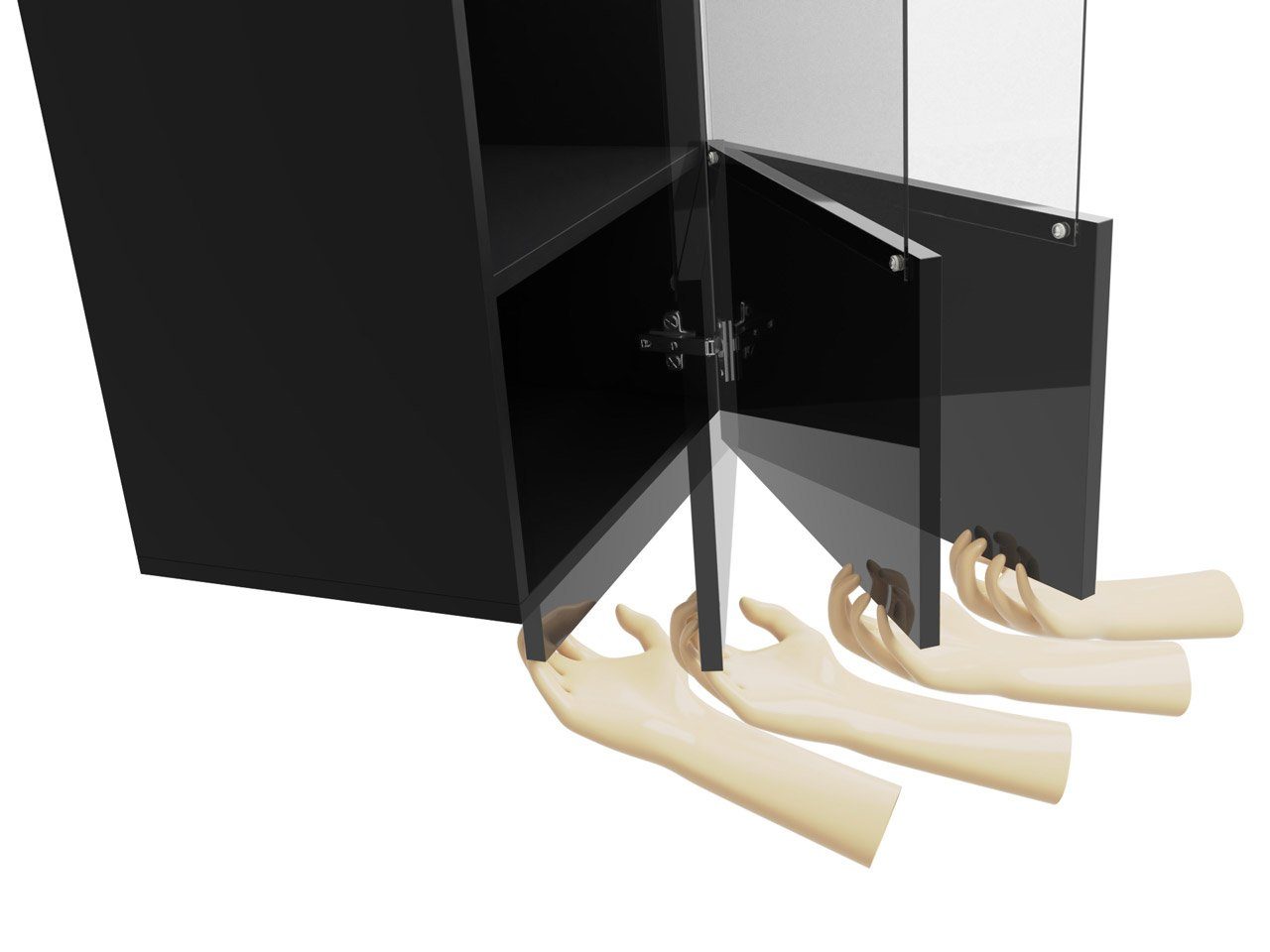 Mirjan24 Wohnwand Calabrini XX, (5er-Set, 2x TV-Lowboard, 3x Hängeschrank), ohne Griffe