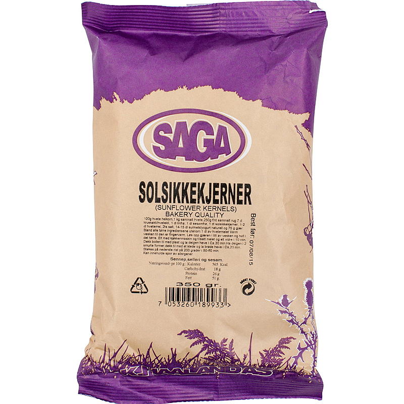 Saga Solsikkekjerner 350g