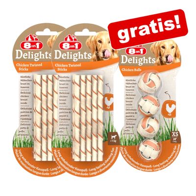8in1 Delights Twisted Sticks + Kaubälle gratis!